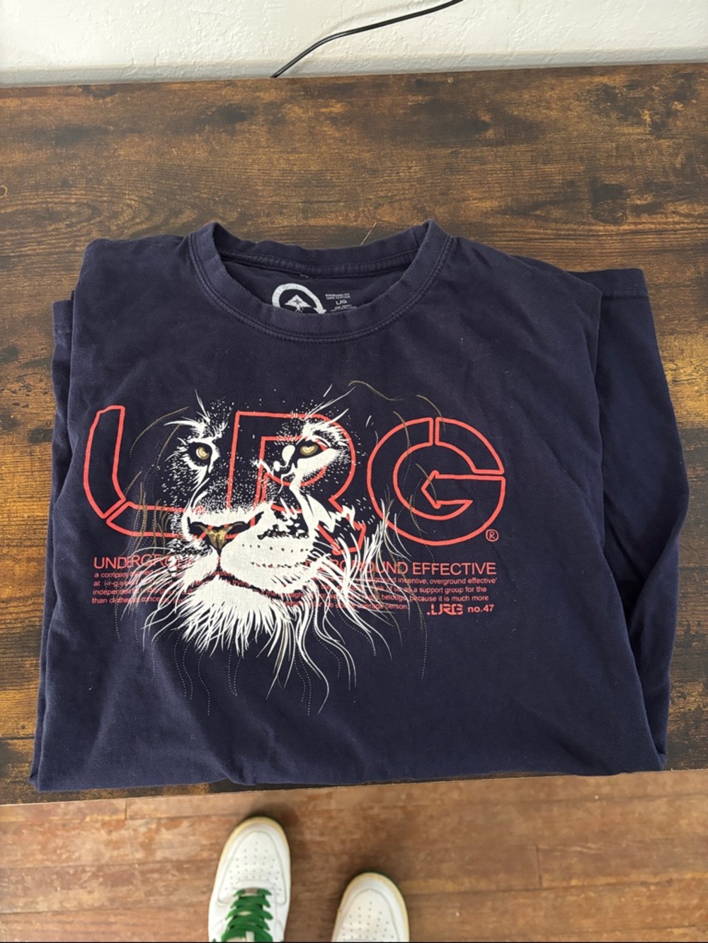 Lrg Navy Graphic Logo T-Shirt with White Print